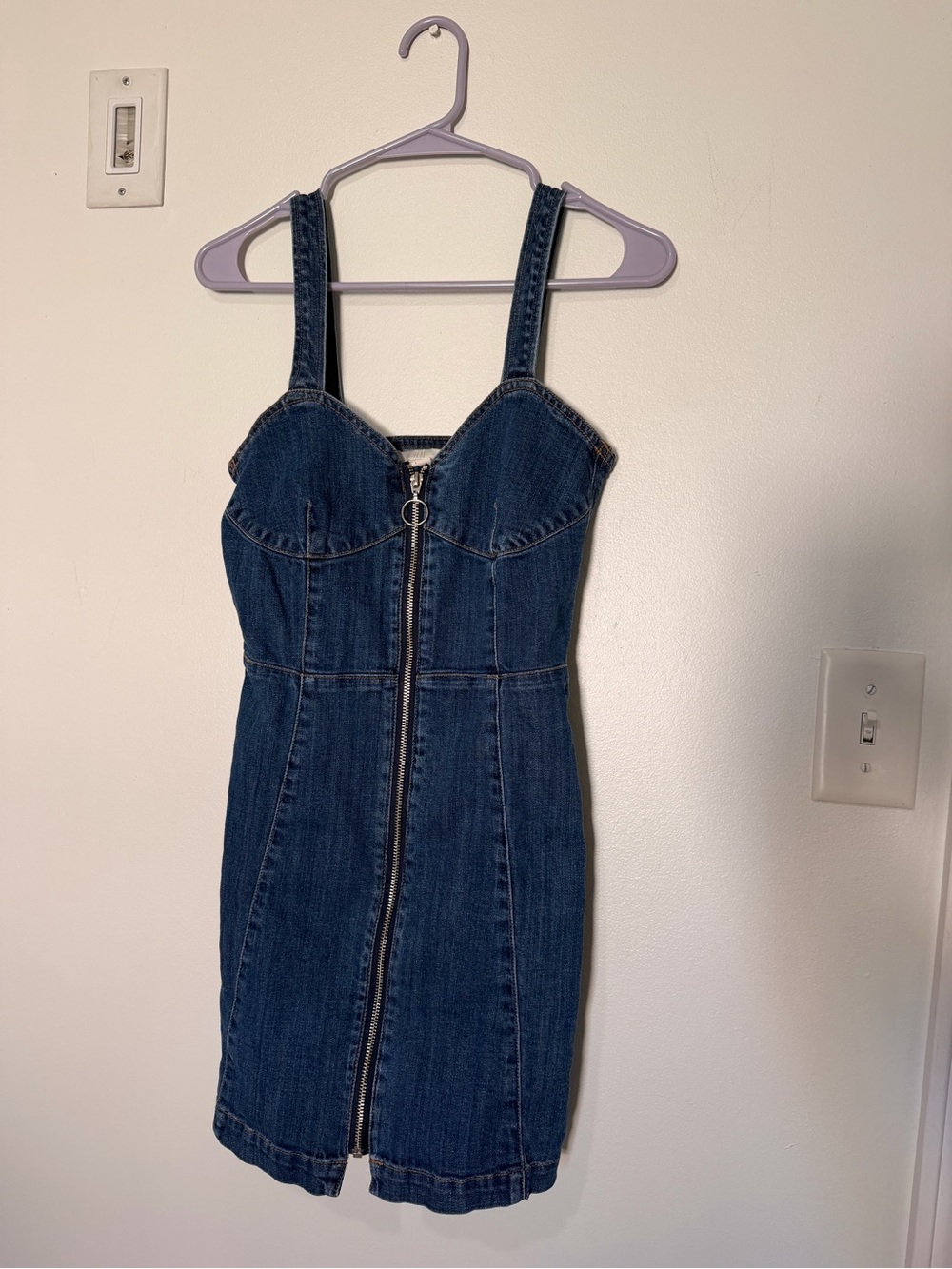 H&M Denim Mini Dress Blue Size Medium